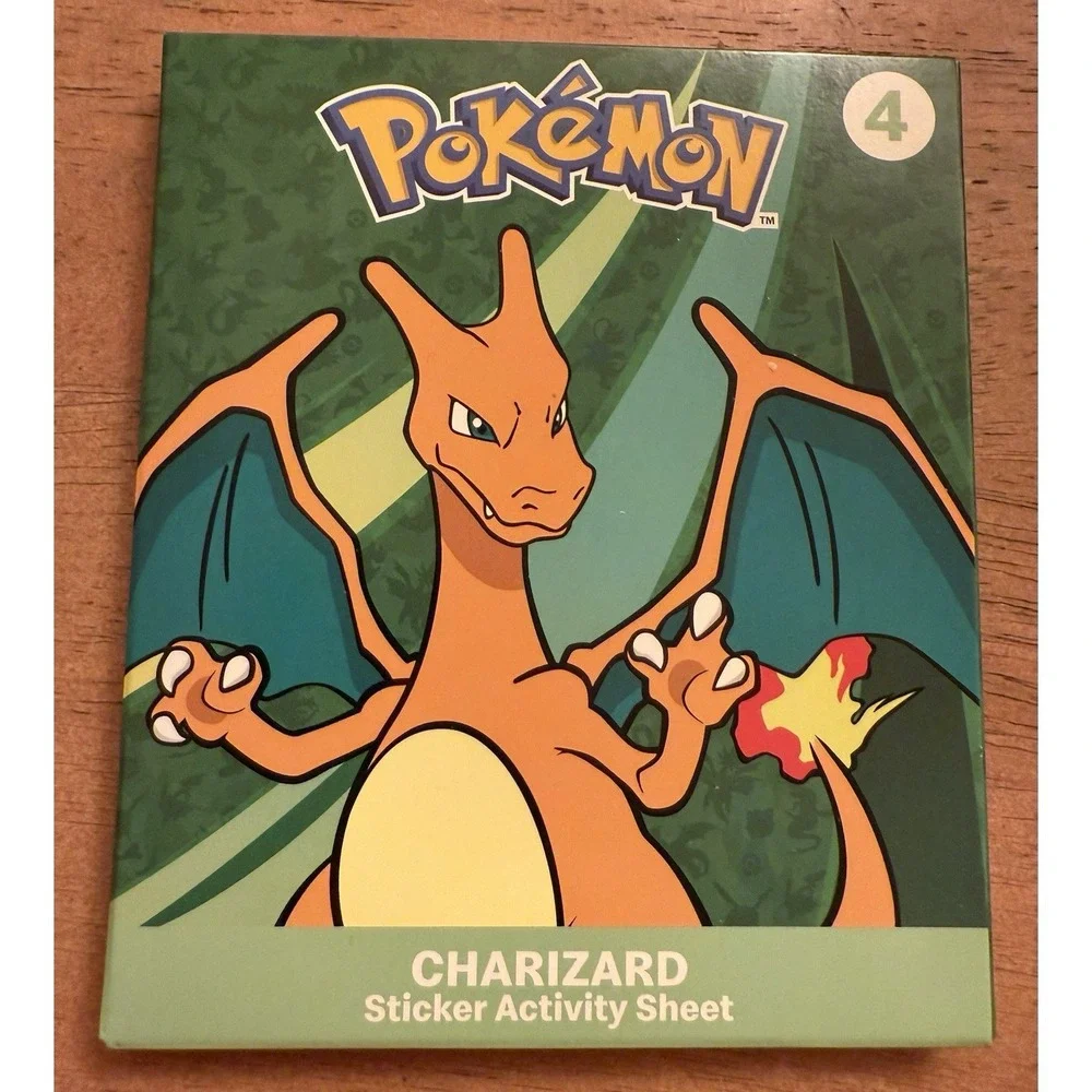McDonald's 2025 Happy Meal Pokémon #4 Charizard Sticker Activity Sheet